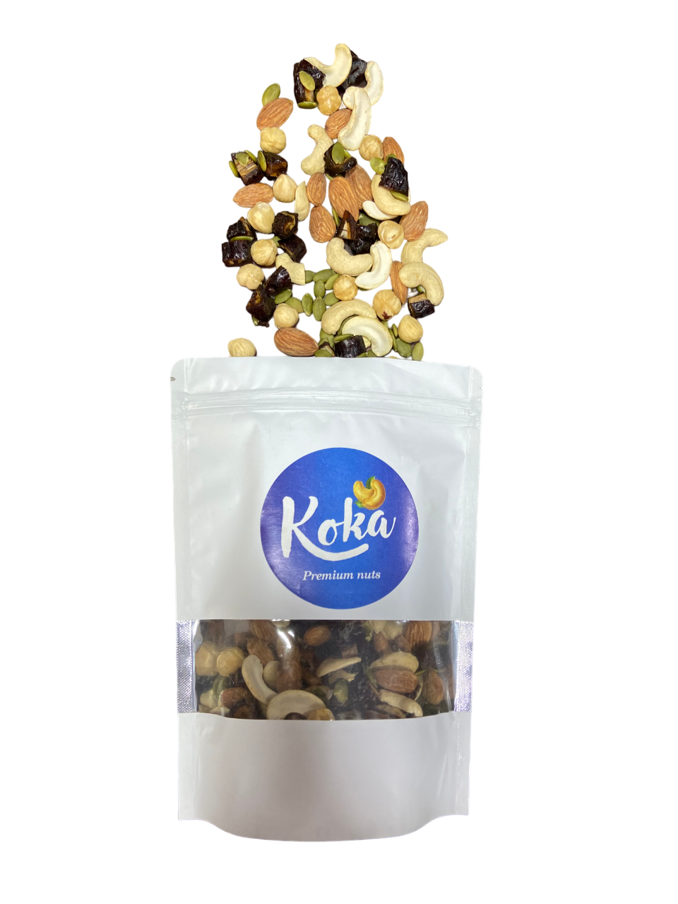 Koka Adventure Trail Mix Nutty Chocolate (All ROASTED Pecans, Cranberries, Hazelnut, Orange Skin, Salted Almonds, Pumpkin Seeds, Dark & Milk Chocolate)