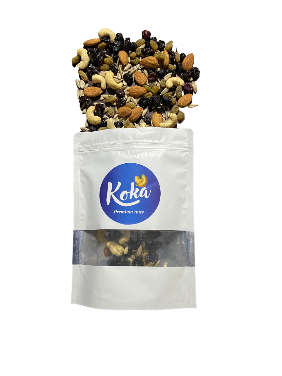 Koka Adventure Trail Mix Nutty Berry (ALL ROASTED Salted Cashew, Roasted Almond, Sunflower Seeds, Blueberries, Cranberries, Afghan Kismis, )