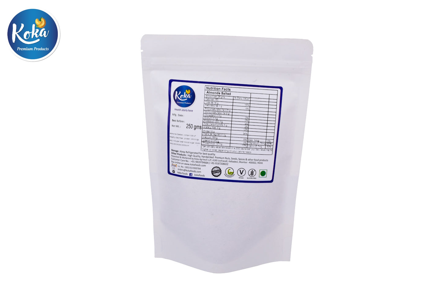 Koka Premium American Salted Jumbo Almonds