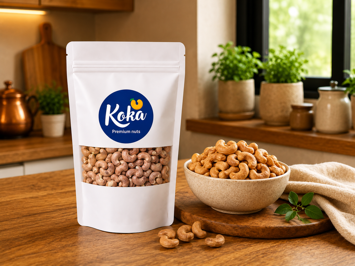 Koka GOA Cashew with Skin NW Premium Jumbo (Kaju)