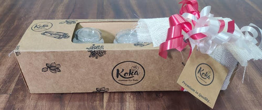 Koka Platinum Nut Kit. 5 Glass Vacuum pack bottles (Reusable), nicely packed as Gift Hamper.