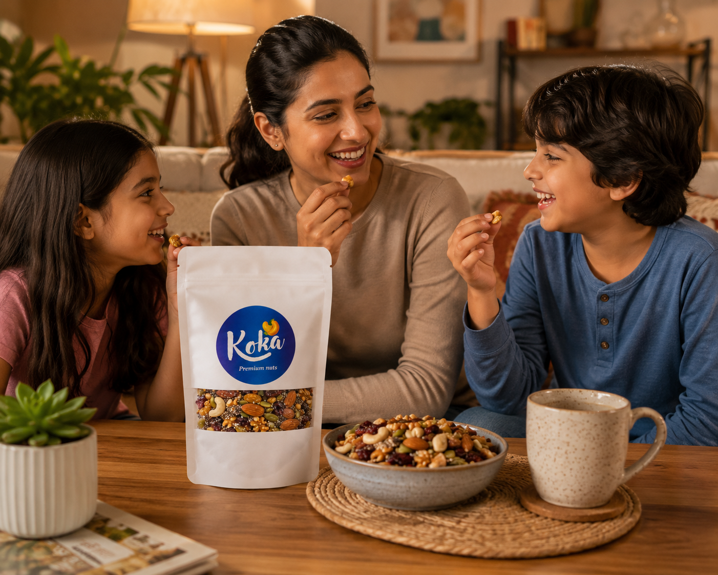 Koka Adventure Trail Mix Nutty Namkeen  (ALL ROASTED Salted Cashew, Salted Almonds, Protein Pulses, Pumpkin Seeds, Raisins)